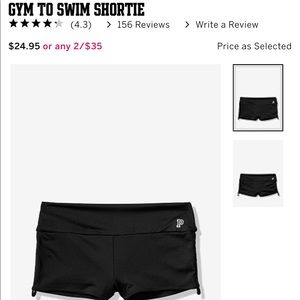 Victoria’s Secret PINK gym to swim shortie